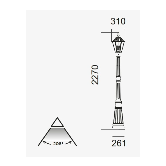 Lampa stojąca LONDON - SOLAR 6951301189 LUTEC