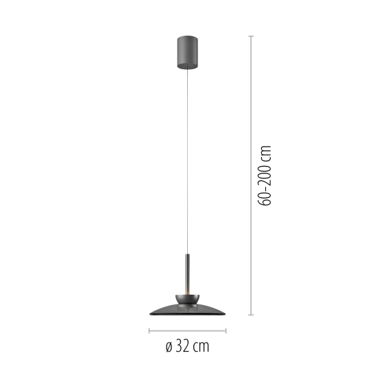 Lampa wisząca Pure Moon Szara 2191-15 Paul Neuhaus - zdjęcie dodatkowe 3