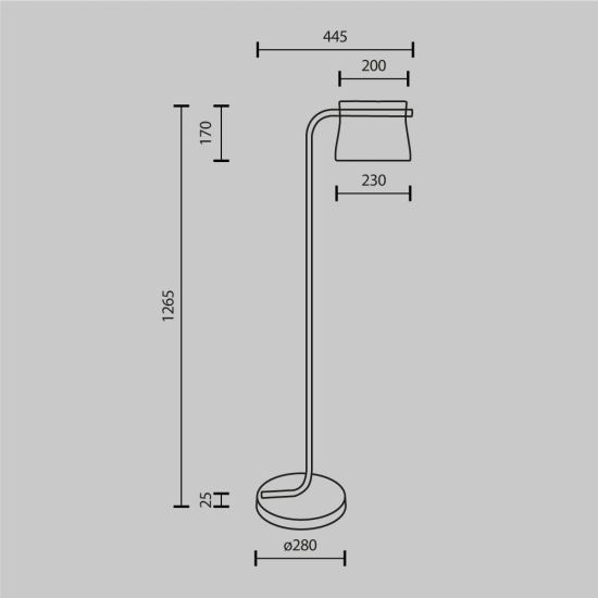 Lampa podłogowa Cabaret MOD170FL-L8BS3K Maytoni - zdjęcie dodatkowe 2