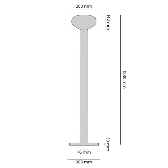 LAMPA PODŁOGOWA FLO sky 7000A31_M 1x E14 max 10W Aldex