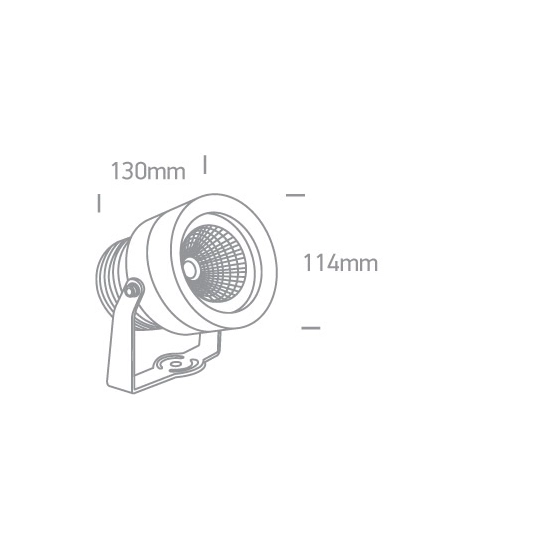 Reflektor The 20W COB Garden Spots Aluminium IP65 7047/AN/W ONE LIGHT
