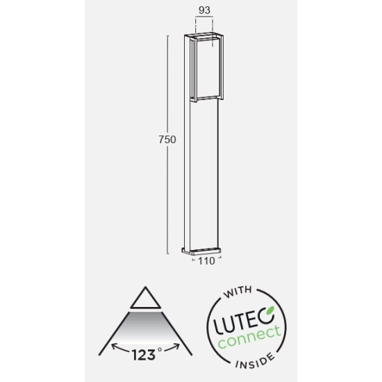 Lampa stojąca QUBO 7193003118 LUTEC
