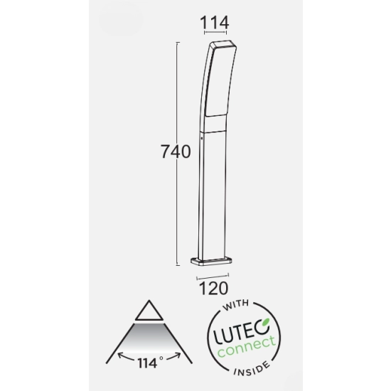 Lampa stojąca KIRA 7288906118 LUTEC