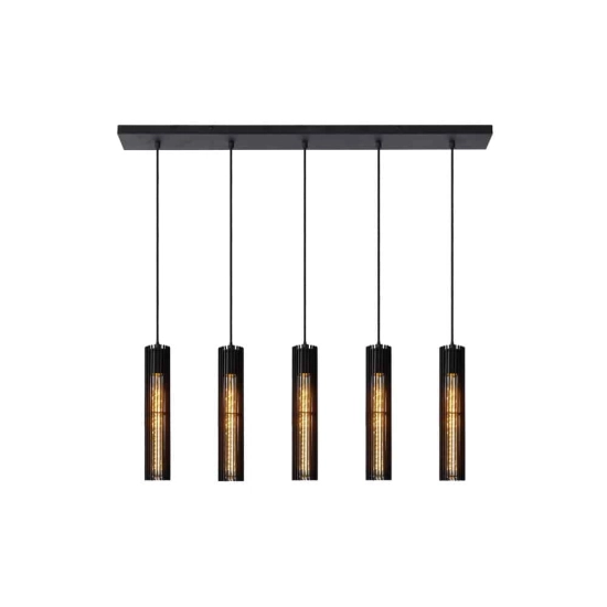 Lampa wisząca LIONEL 5xE27 czarny 73406/05/30 Lucide - zdjęcie produktu
