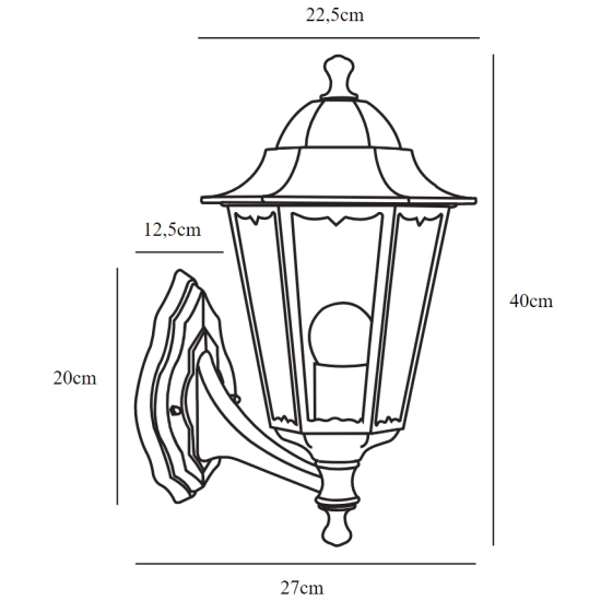 Lampa zewnętrzna Cardiff Up Wall light Black 74371003 Nordlux