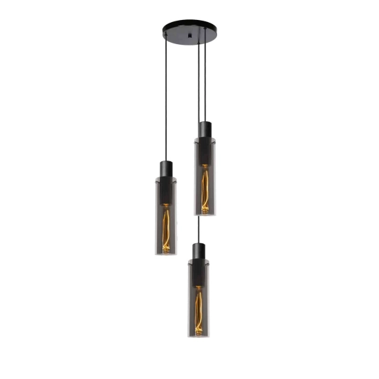 Lampa wisząca ORLANDO Ø 32 cm 3xE27 przydymiony szary 74404/13/65 Lucide - zdjęcie produktu