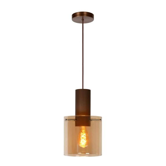 Lampa wisząca TOLEDO Ø 20 cm 1xE27 Amber 74405/01/62 Lucide - zdjęcie produktu
