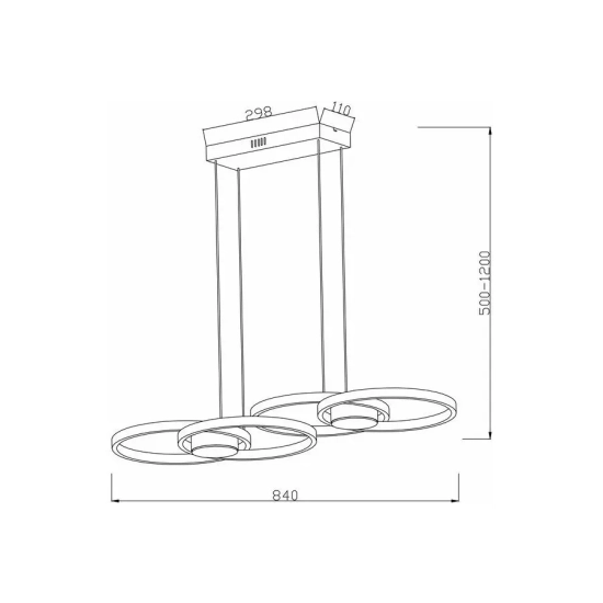 Audia - lampa wisząca LED czarny mat 336301-30 REALITY