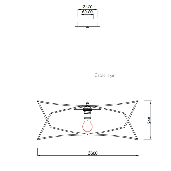 Lampa wisząca Mantra Polinesia 7130MA - zdjęcie dodatkowe 3
