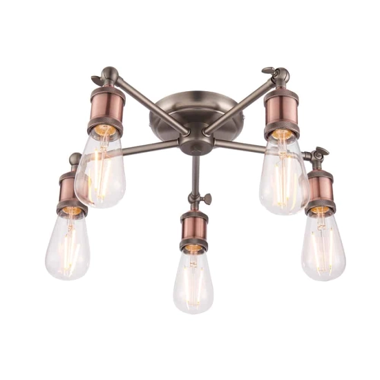 kinkiecik.pl Lampa sufitowa Hal 5LT Semi Flush 76336 ENDON