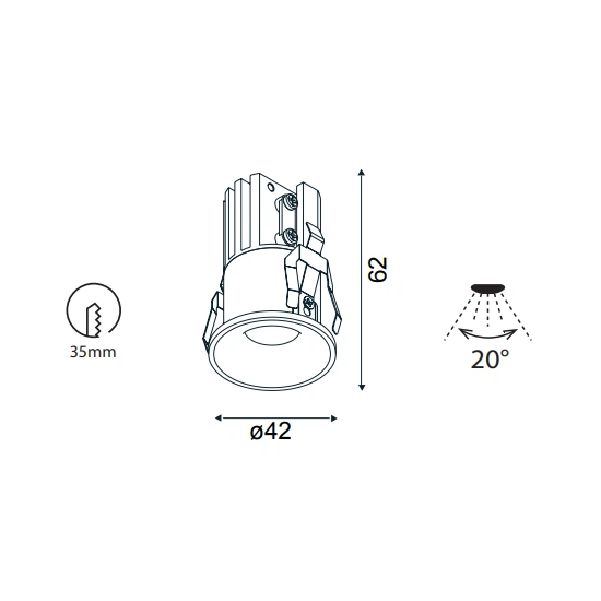 Lampa wpuszczana Mantra Hurgada 8668MA - zdjęcie dodatkowe 1