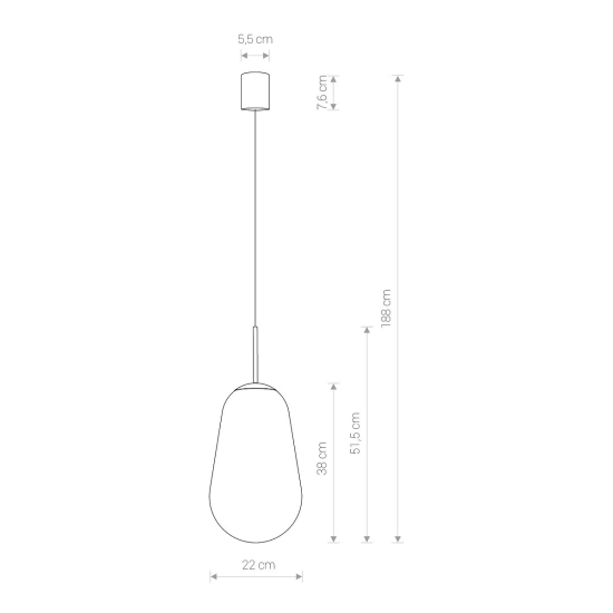 Lampa wisząca PEAR BLACK L 7797 Nowodvorski - zdjęcie dodatkowe 3