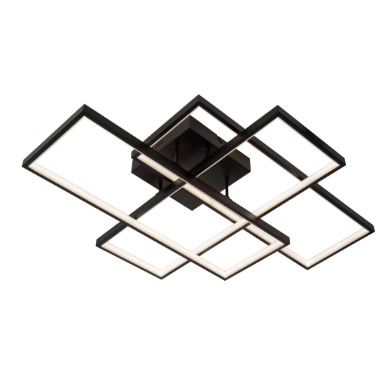 LOKERO Plafon LED Dim. CCT 1x60W 2700K/4000K czarny 78101/60/30 Lucide - zdjęcie produktu