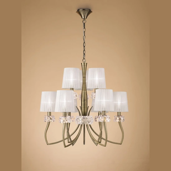 Lampa wisząca Mantra Loewe Antique Brass 4730MA - zdjęcie produktu