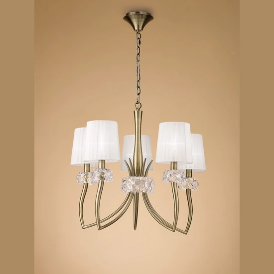 Lampa wisząca Mantra Loewe Antique Brass 4731MA - zdjęcie produktu
