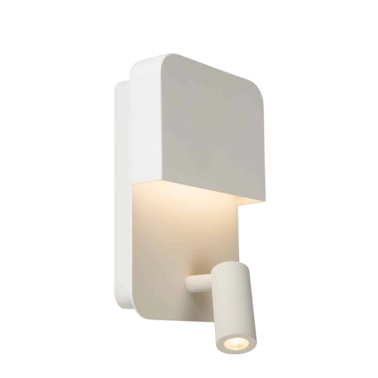 Kinkiet BOXER LED 3000K With USB charging point biały 79200/08/31 Lucide - zdjęcie produktu