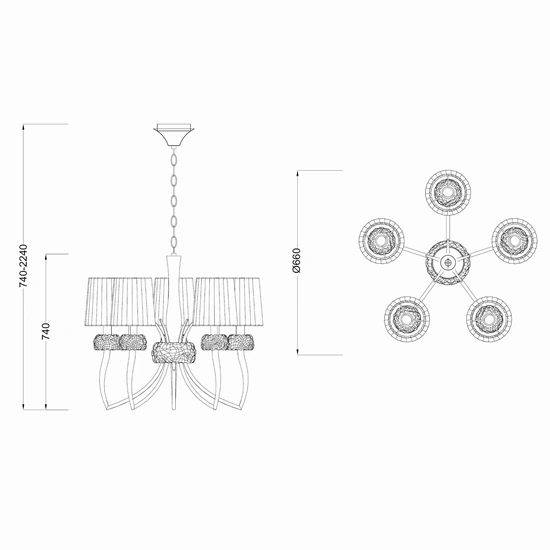 Lampa wisząca Mantra Loewe Antique Brass 4731MA - zdjęcie dodatkowe 1