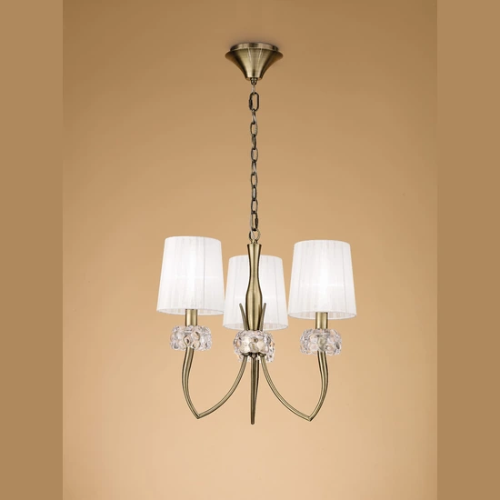 Lampa wisząca Mantra Loewe Antique Brass 4733MA - zdjęcie produktu