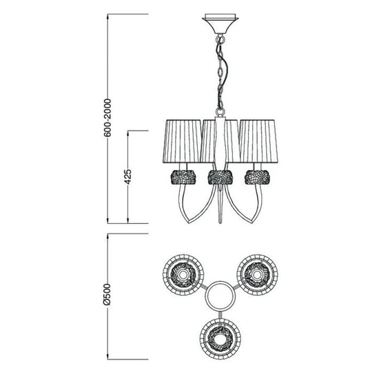 Lampa wisząca Mantra Loewe Antique Brass 4733MA - zdjęcie dodatkowe 1