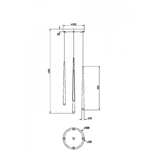 Lampa wisząca Cascade MOD132PL-L36BSK2 Maytoni - zdjęcie dodatkowe 3