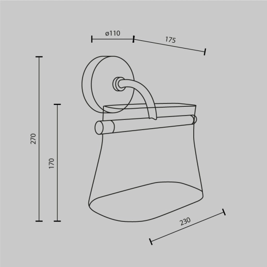 Lampa ścienna (kinkiet) Cabaret MOD170WL-L8BS3K2 Maytoni - zdjęcie dodatkowe 2