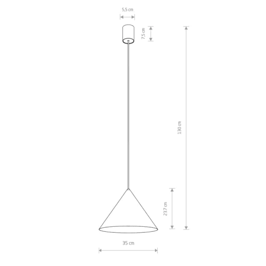 Lampa wisząca ZENITH M white 8002 Nowodvorski - zdjęcie dodatkowe 2
