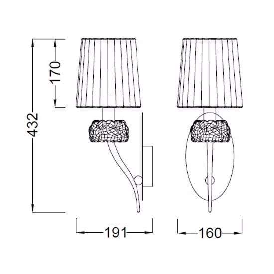 Lampa ścienna Mantra Loewe Antique Brass 4735MA - zdjęcie dodatkowe 1