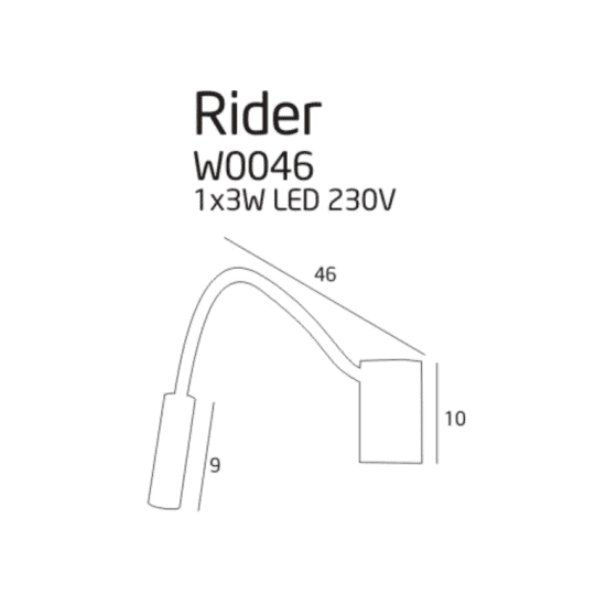 Kinkiet Rider White W0046 - zdjęcie dodatkowe 1
