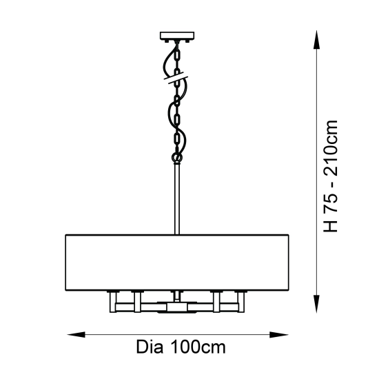 Lampa wisząca Grande 5 Light Pendant 81002 ENDON