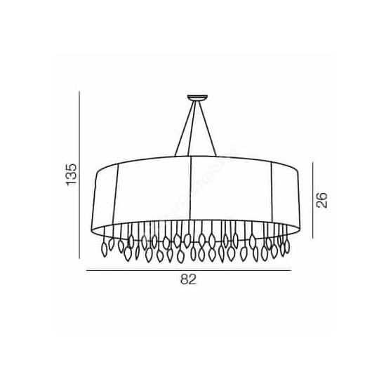 Lampa wisząca owal SIDNEY AZ0914 Black AZZARDO