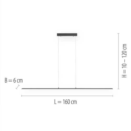 Lampa wisząca Pure-lite Antracyt 8377-13 Paul Neuhaus - zdjęcie dodatkowe 1