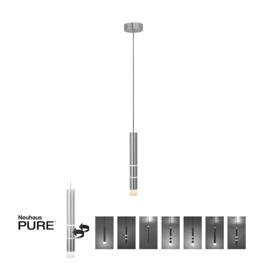 Lampa wisząca Pure Vega Aluminium 2211-95 Paul Neuhaus - zdjęcie dodatkowe 4