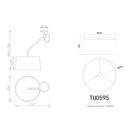 Plazma plafon czarny IP54 C0151 MaxLight