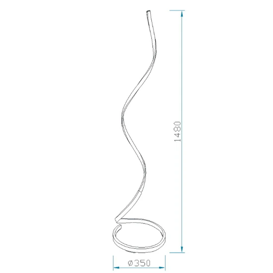 Lampa podłogowa ściemnialna Mantra Nur Silver 4983MA - zdjęcie dodatkowe 2