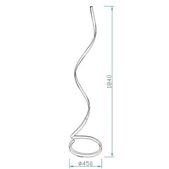 Lampa podłogowa ściemnialna Mantra Nur Silver XL 5001MA - zdjęcie dodatkowe 1