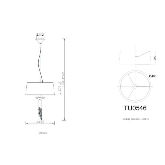 Lampa wisząca Mantra Tiffany Chrome 3858MA - zdjęcie dodatkowe 3