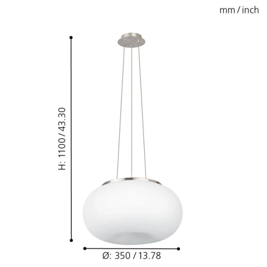 Lampa wisząca 2pł OPTICA 86814 EGLO