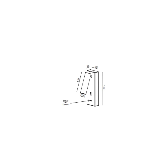 Lampa ścienna Mantra Tarifa III 8984MA - zdjęcie dodatkowe 1