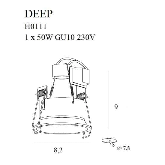 DEEP H0111 OPRAWA WPUSTOWA OKRĄGŁA CZARNA MaxLight - zdjęcie dodatkowe 4