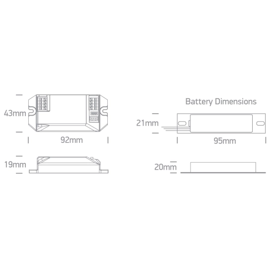 EMERGENCY KIT 1W FOR DOWNLIGHTS/STRIPS 1-30W 9-45V 89001/EME ONE LIGHT
