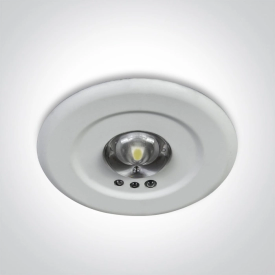 EMERGENCY RECESSED 3hrs 3W LED 230v SELF TEST 89002C ONE LIGHT