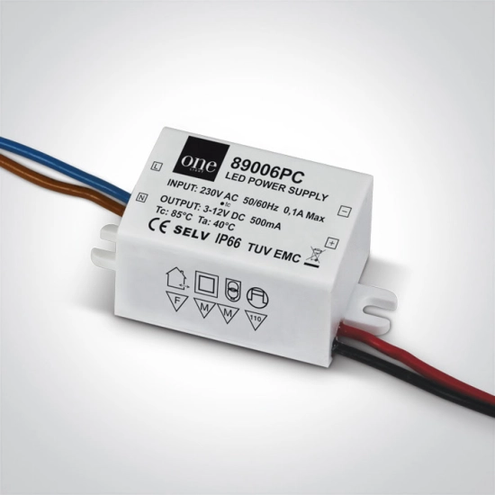 DRIVER 500mA 1,5-6W IP66 230V 89006PC ONE LIGHT