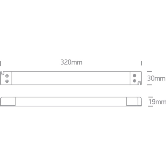 Sterownik napięcia stałego 75 W 24 V DC, smukła obudowa, idealny do montażu wewnątrz profilu, stopień ochrony IP20 89075VL ONE LIGHT
