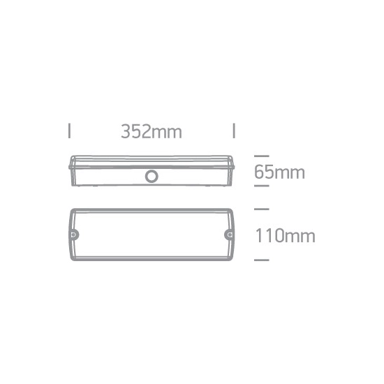WHITE 5W EMERGENCY M3hrs IP65 230v 89404 ONE LIGHT