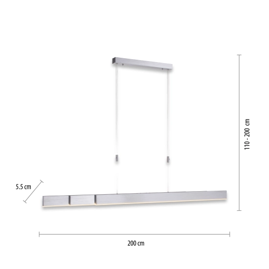 Lampa wisząca Pure-moto Aluminium 2525-95 Paul Neuhaus - zdjęcie dodatkowe 9