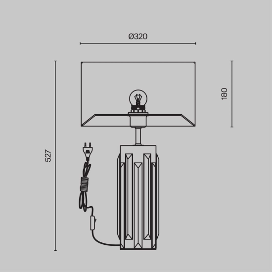 Lampa stołowa Table Lamp Muse MOD304TL-01CH Maytoni - zdjęcie dodatkowe 8
