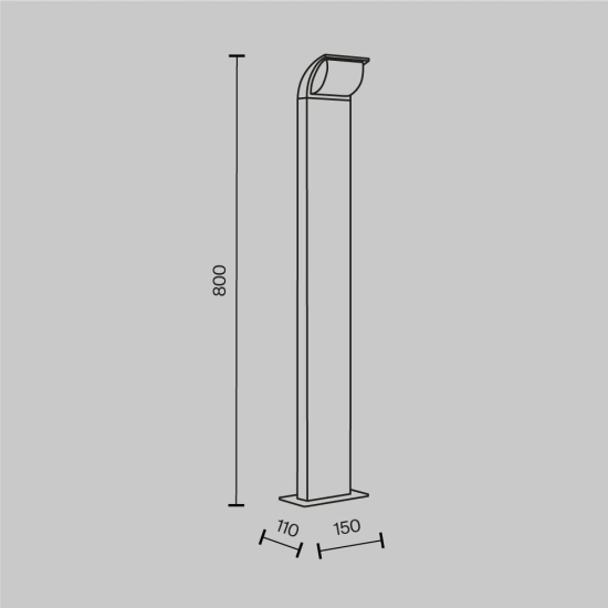 Lampa stojąca Oświetlenie krajobrazu Stock O446FL-L7GF3K Maytoni - zdjęcie dodatkowe 4