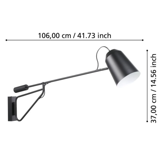LORETO 1 lampa ścienna 900614 EGLO