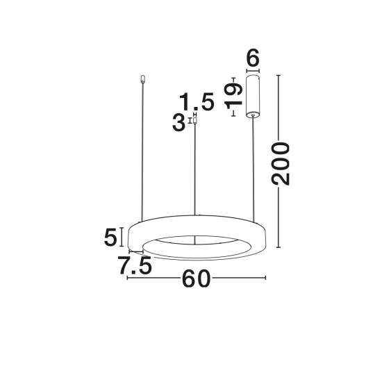 Lampa wisząca LANZAROTE LE46087 LUCES EXCLUSIVAS - zdjęcie dodatkowe 2