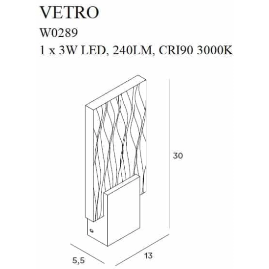 KINKIET VETRO W0289 MaxLight - zdjęcie dodatkowe 1